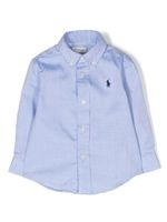 POLO RALPH LAUREN KIDS chemise boutonnée à logo brodé - Bleu