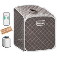 2L Mini-Stoomsauna Warmtecabine met Vernevelingsfunctie Timer en 9 Temperatuurniveaus Zitsauna Incl. Afstandsbediening/Stoel