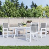 VidaXL Tuinstoelkussen lage rug 4 st oxford stof antraciet