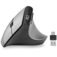 ACT Connectivity Draadloze Ergonomische Muis met Bluetooth en USB-C/USB-A muis 1000 - 2400 dpi - thumbnail