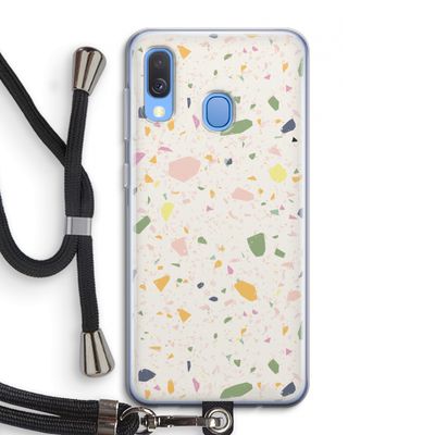 Terrazzo N°21: Samsung Galaxy A40 Transparant Hoesje met koord