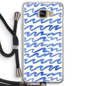 Blauwe golven: Samsung Galaxy A5 (2016) Transparant Hoesje met koord