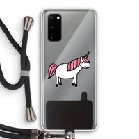 Eenhoorn: Samsung Galaxy S20 Transparant Hoesje met koord