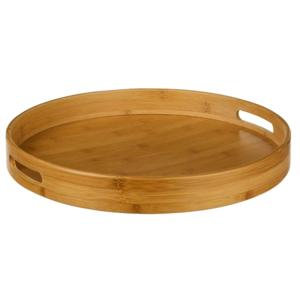 Secret de Gourmet Dienblad - serveerblad - bamboe - bruin - met handvaten - D40 cm
