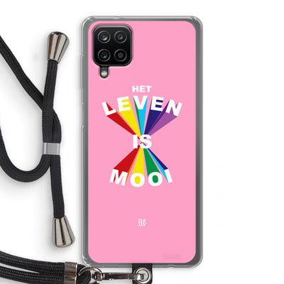 Het Leven Is Mooi: Samsung Galaxy A12 Transparant Hoesje met koord