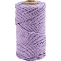 Creativ Company Macramé koord, l: 55 m, d 4 mm, paars, 330 gr/ 1 rol