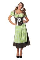 Dirndl suedine groen