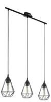 Eglo Vintage eettafel hanglampTarbes 3-lichts zwart - 94189
