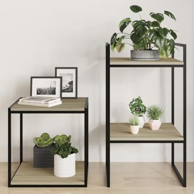 Wandschappen 4 st 40x40x1,5 cm spaanplaat sonoma eikenkleurig