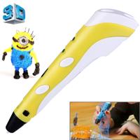 Hand-held 3D Printing Pen EU Plug(Yellow)