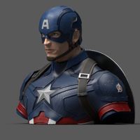 Avengers Endgame Coin Bank Captain America 20 cm - thumbnail
