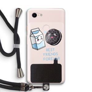 Best Friend Forever: Pixel 3 XL Transparant Hoesje met koord