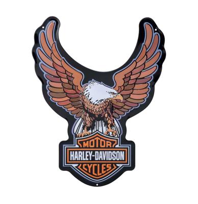 Harley-Davidson Metalen Bord - Bar & Shield Eagle - Met Relief 39 x 51 cm