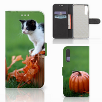 Huawei P20 Pro Telefoonhoesje met Pasjes Kitten - thumbnail