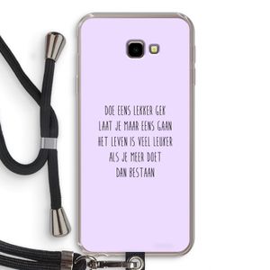 Gek: Samsung Galaxy J4 Plus Transparant Hoesje met koord