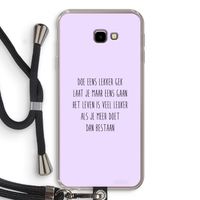 Gek: Samsung Galaxy J4 Plus Transparant Hoesje met koord