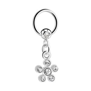 Jeweled Ball Closure Ring met bedel Chirurgisch staal 316L / Belegde messing Piercingringen