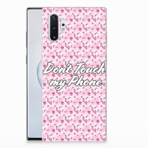 Samsung Galaxy Note 10 Plus Silicone-hoesje Flowers Pink DTMP