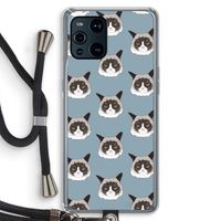 It's a Purrr Case: Oppo Find X3 Transparant Hoesje met koord