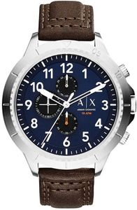 Horlogeband Armani Exchange AX1760 Leder Bruin 22mm