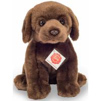 Knuffeldier hond Labrador - zachte pluche stof - premium kwaliteit knuffels - donkerbruin - 25 cm - thumbnail