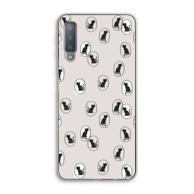 Miauw: Samsung Galaxy A7 (2018) Transparant Hoesje