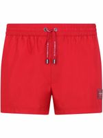 Dolce & Gabbana short de bain à patch logo - Rouge - thumbnail