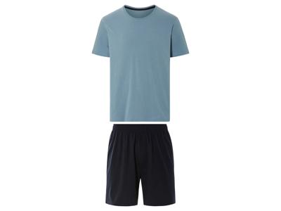 LIVERGY Korte heren pyjama (Blauw/donkerblauw, L)