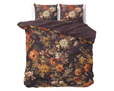 Dreamhouse Art flowers Bruin 140X200/220 + 1 x kussensloop 60x70 cm