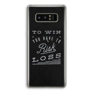 Risk loss: Samsung Galaxy Note 8 Transparant Hoesje