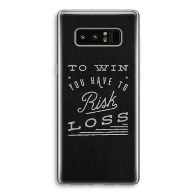 Risk loss: Samsung Galaxy Note 8 Transparant Hoesje Risk loss: Samsung Galaxy Note 8 Transparant Hoesje