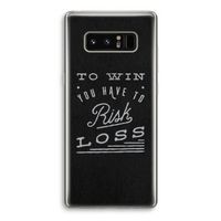 Risk loss: Samsung Galaxy Note 8 Transparant Hoesje