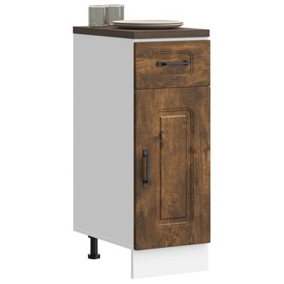Keuken onderkast Kalmar bewerkt hout gerookt eikenkleurig