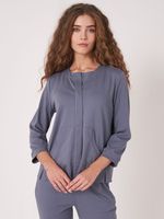 Sweatshirt-vest met blinde knoopsluiting Sweatshirt-vest met blinde knoopsluiting