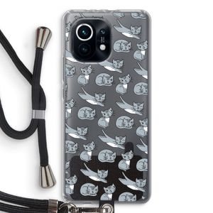 Poezen: Xiaomi Mi 11 Transparant Hoesje met koord