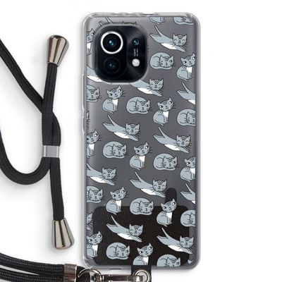 Poezen: Xiaomi Mi 11 Transparant Hoesje met koord