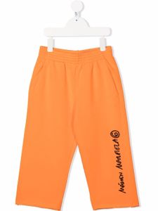 MM6 Maison Margiela Kids pantalon de jogging à logo imprimé - Orange