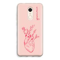 Blooming Heart: Xiaomi Redmi 5 Transparant Hoesje - thumbnail