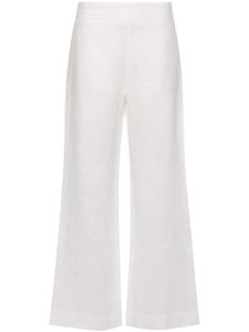 Ermanno Scervino pantalon en lin à coupe droite - Blanc