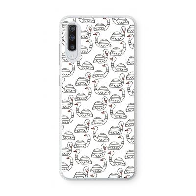 Zwanen: Samsung Galaxy A70 Transparant Hoesje