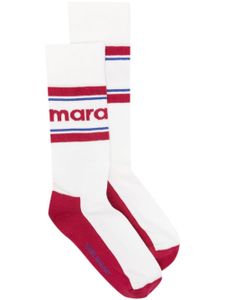 ISABEL MARANT chaussettes Donel à logo intarsia - Blanc