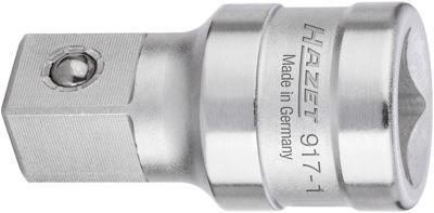 HAZET Verlengstuk 917-1 · 1/2 inch (12,5 mm) vierkant hol · 1/2 inch (12,5 mm) vierkant massief · Lengte: 45 mm