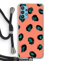Pink Cheetah: Samsung Galaxy A32 4G Transparant Hoesje met koord