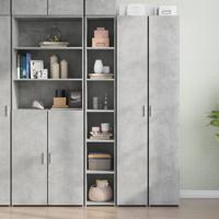 Hoge kast 30x41x185 cm bewerkt hout betongrijs