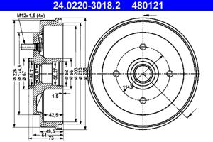 ATE Remtrommel 24.0220-3018.2