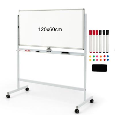 Dubbelzijdig Magnetisch Mobiel Whiteboard Mobiel Rollend Whiteboard voor Kantoor Wit