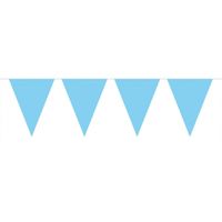 Licht blauwe babyshower vlaggenlijn XL 10 meter - thumbnail