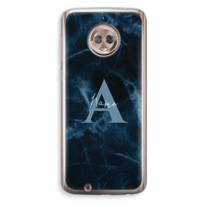 Midnight Marble: Motorola Moto G6 Transparant Hoesje