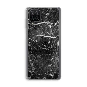 Zwart marmer: Samsung Galaxy A12 Transparant Hoesje
