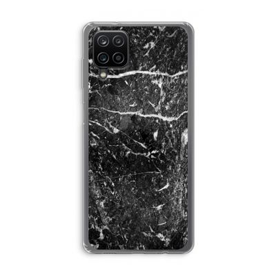 Zwart marmer: Samsung Galaxy A12 Transparant Hoesje